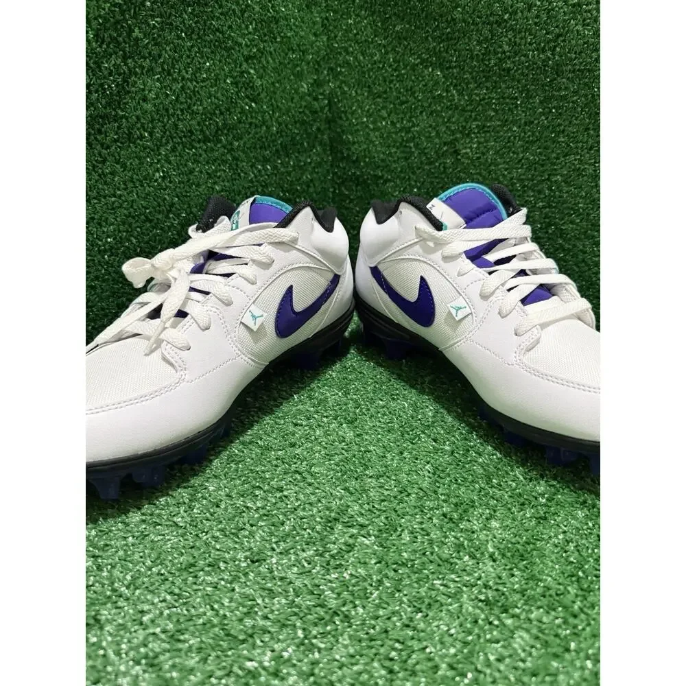 Jordan Stadium 90 Low TD White Grape Football Cleats Men's Size 9 HQ0210-105